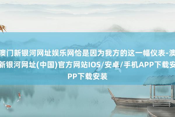 澳门新银河网址娱乐网恰是因为我方的这一幅仪表-澳门新银河网址(中国)官方网站IOS/安卓/手机APP下载安装